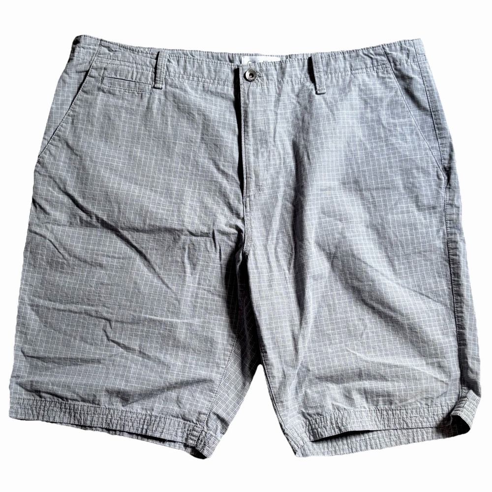 Calvin Klein Men's Casual Shorts Size 40 Gray White Plaid‎